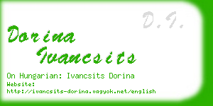 dorina ivancsits business card